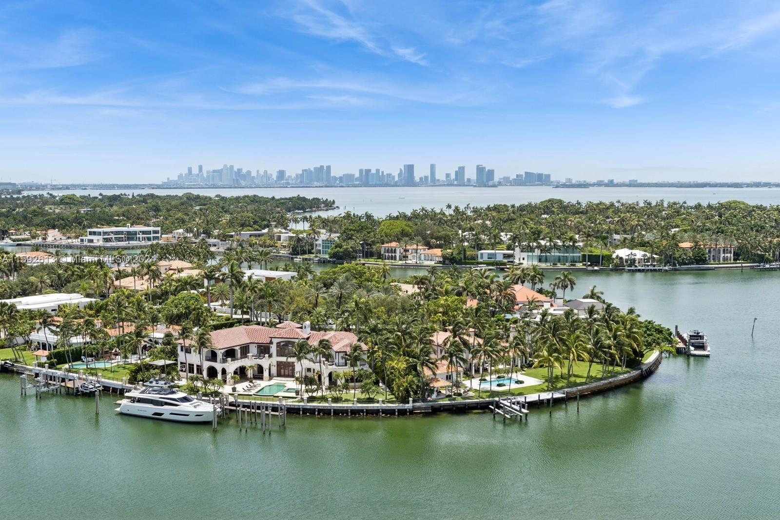 an aerial view of a city with lake view