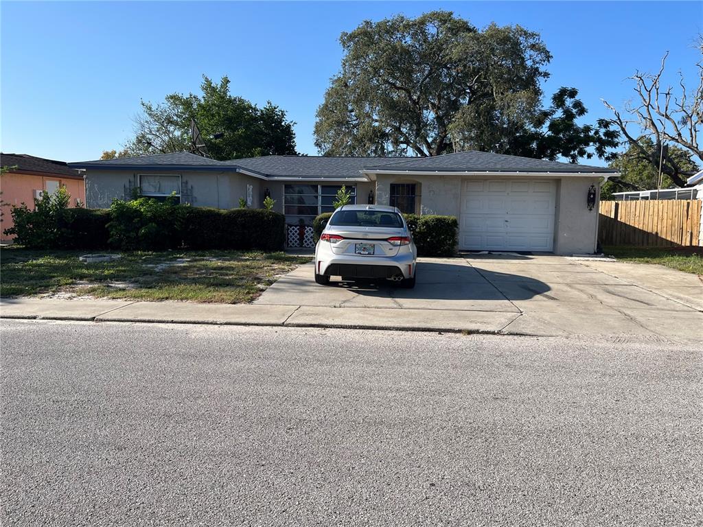 a car parked in front of house