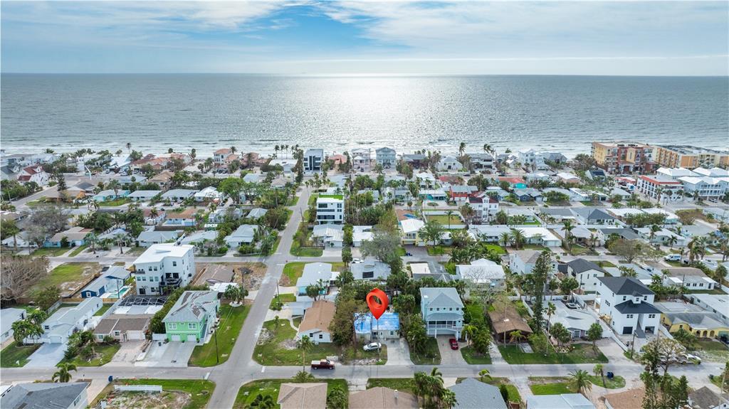 an aerial view of multiple house