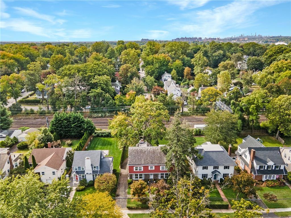 an aerial view of multiple house