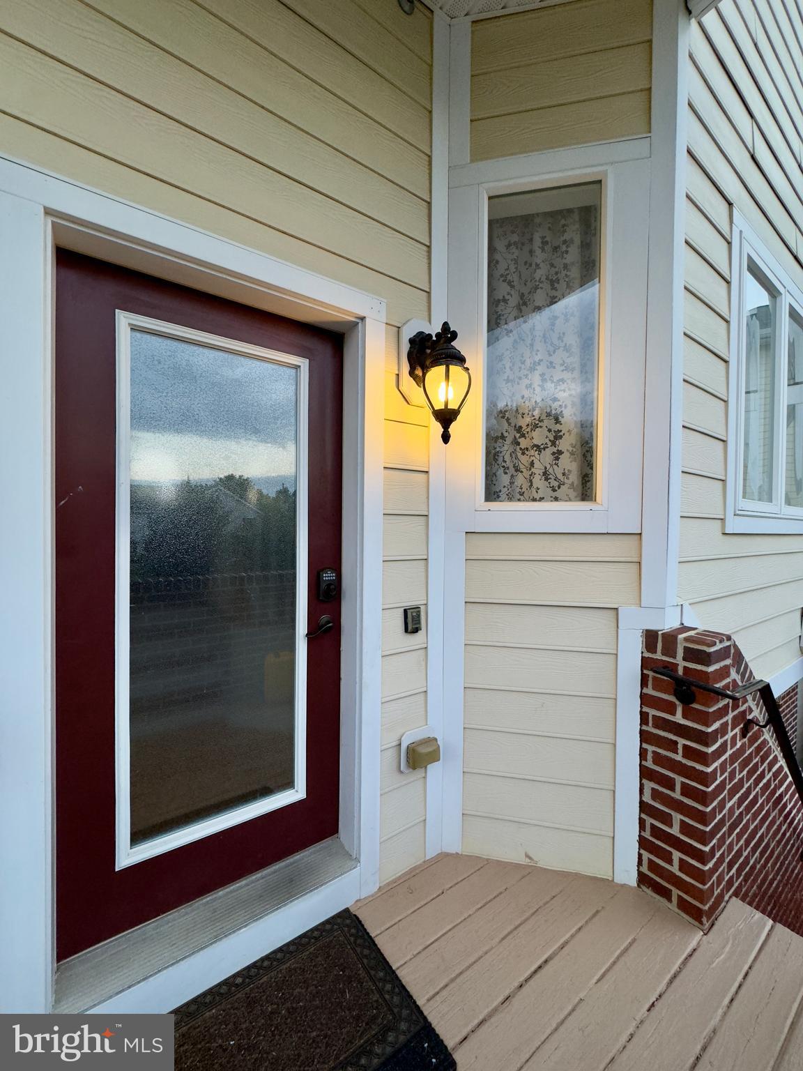 a view of a door of the house