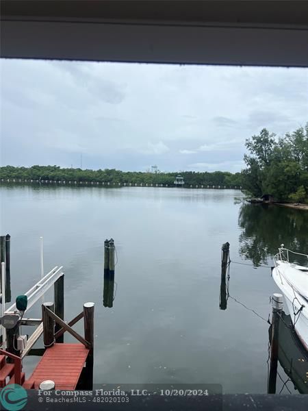 a view of a lake with a outdoor space