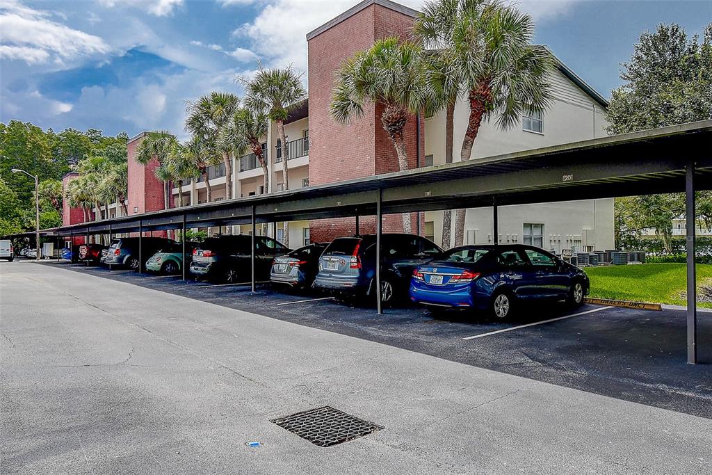 a car parked in front of a building