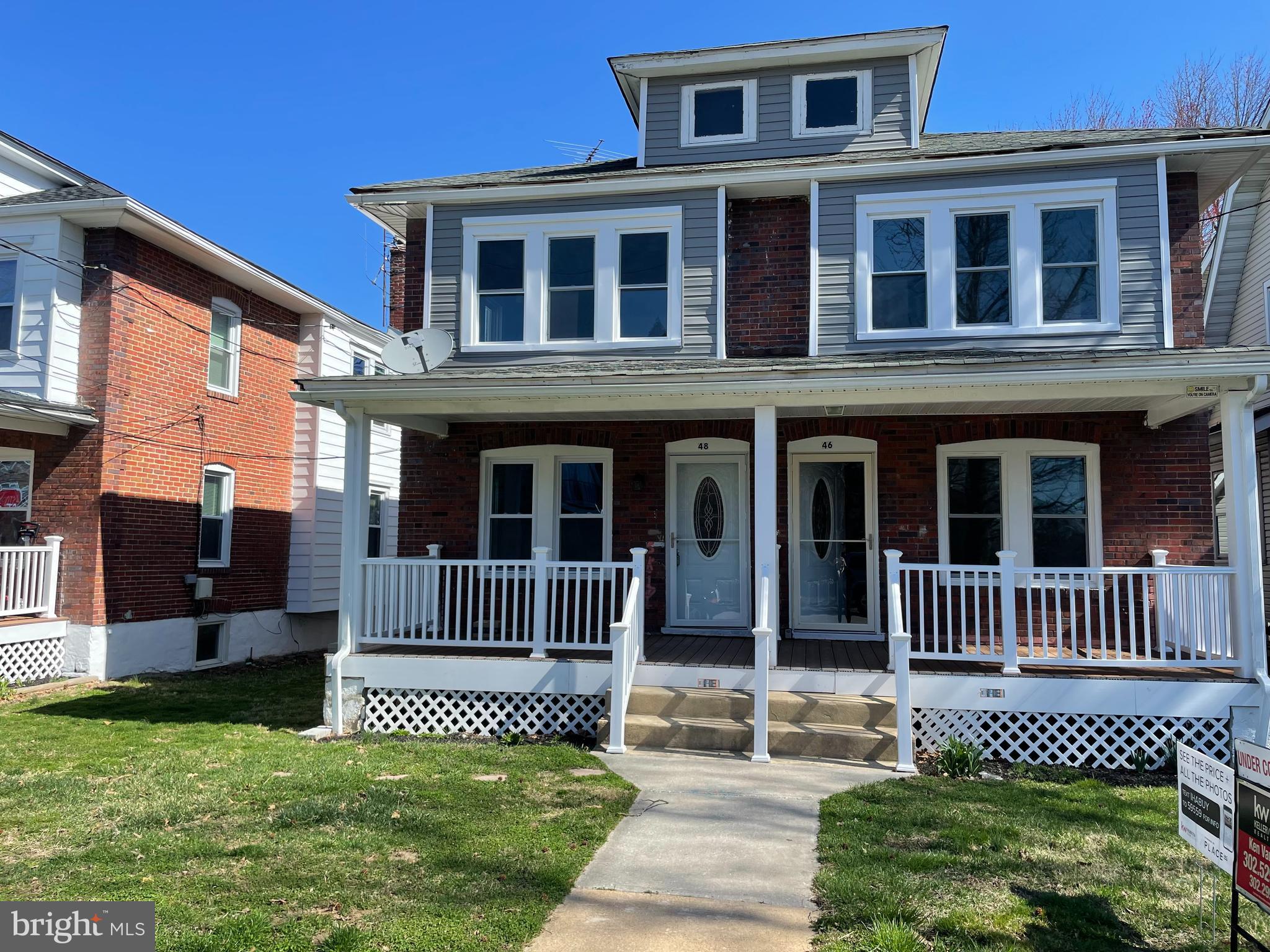 a front view of a house