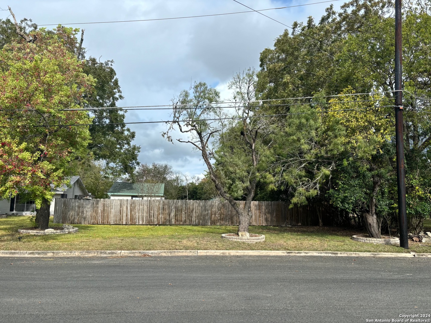 a view of a yard in front of a house