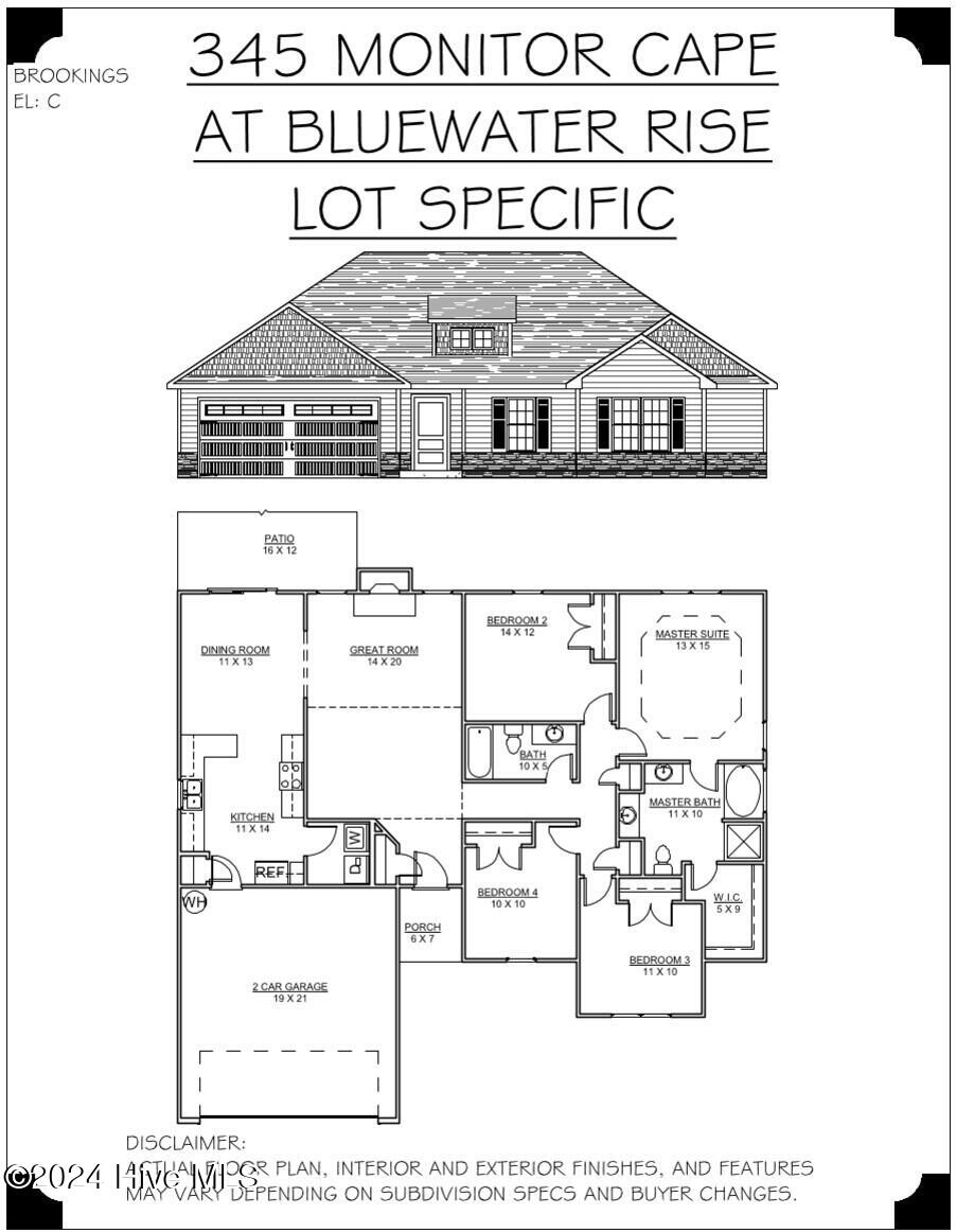 Floor Plan Brookings Lot 345 Photo