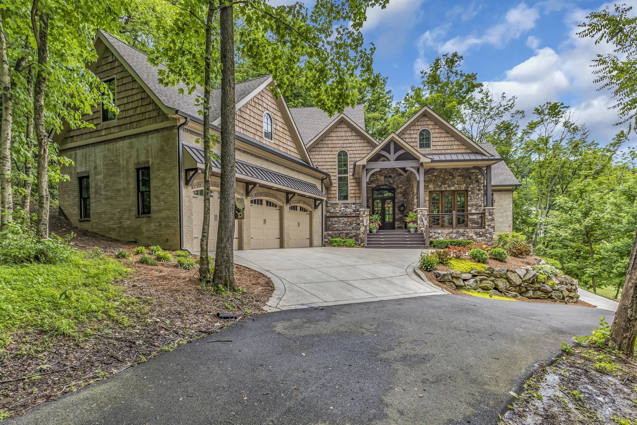 Private Drive to Three Car Garage