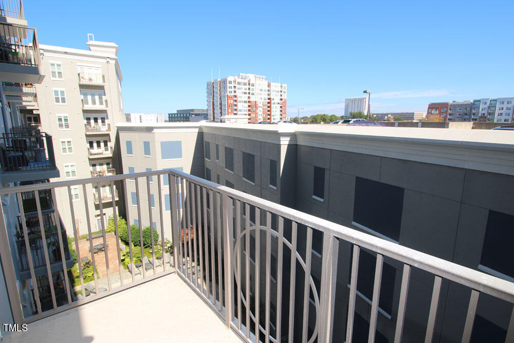 a view of city from balcony