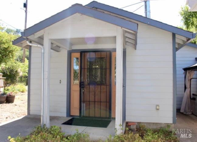 a view of a house with a small entryway