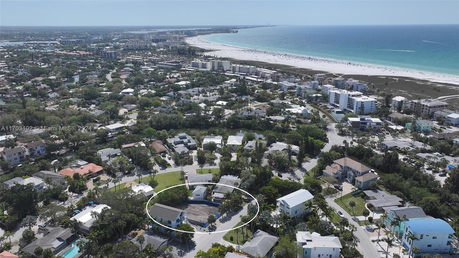 an aerial view of multiple house