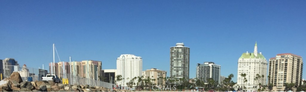 a view of city with tall buildings