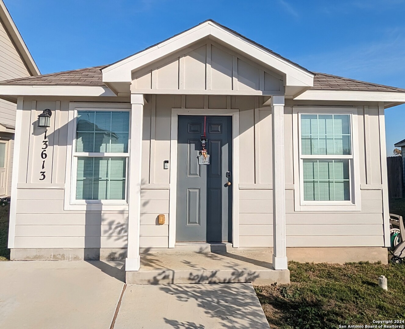 a front view of a house