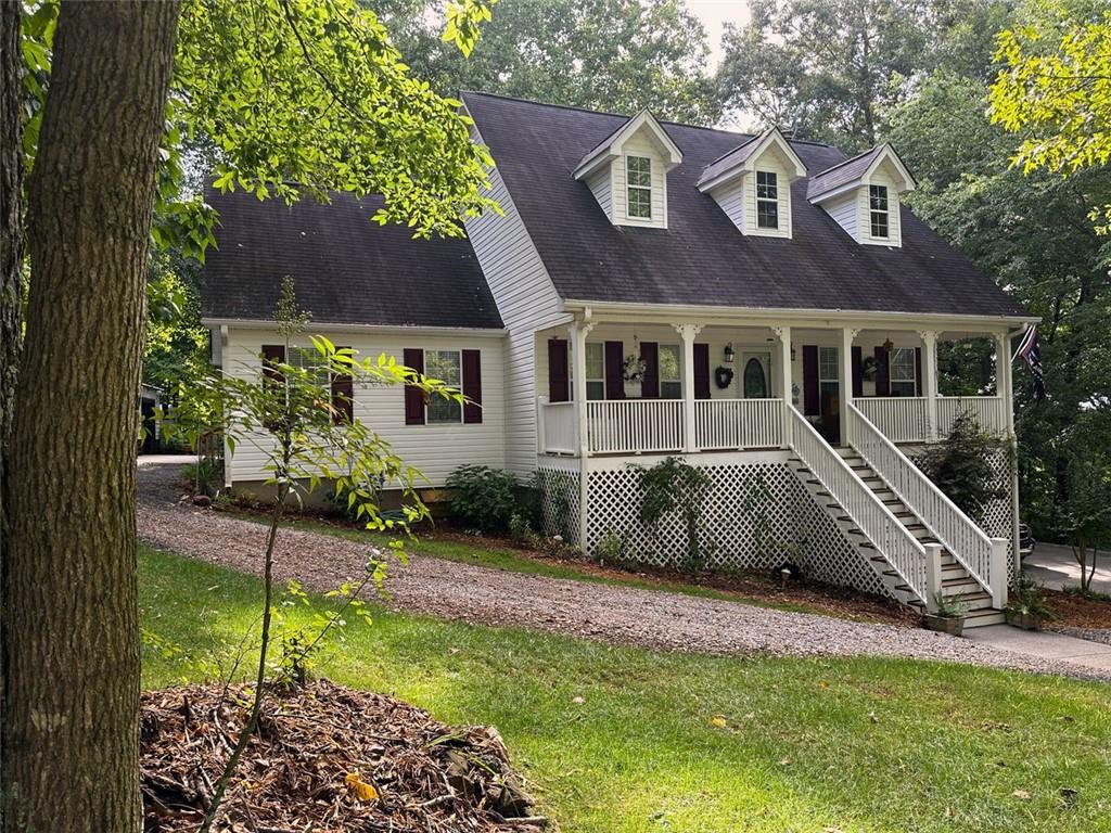 a house view with a garden space