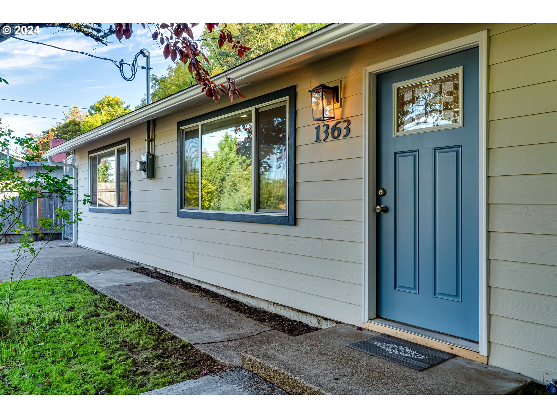 a view of front door of house