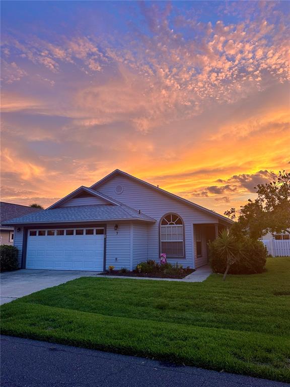 Evening view of home