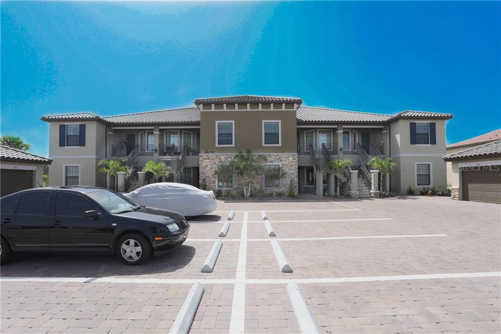 a car parked in front of a house