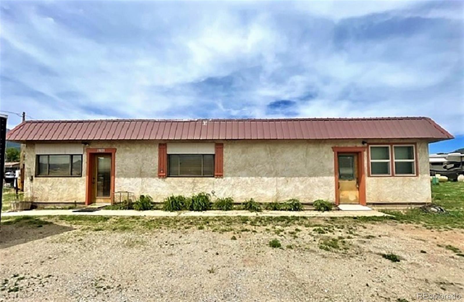 a front view of a house