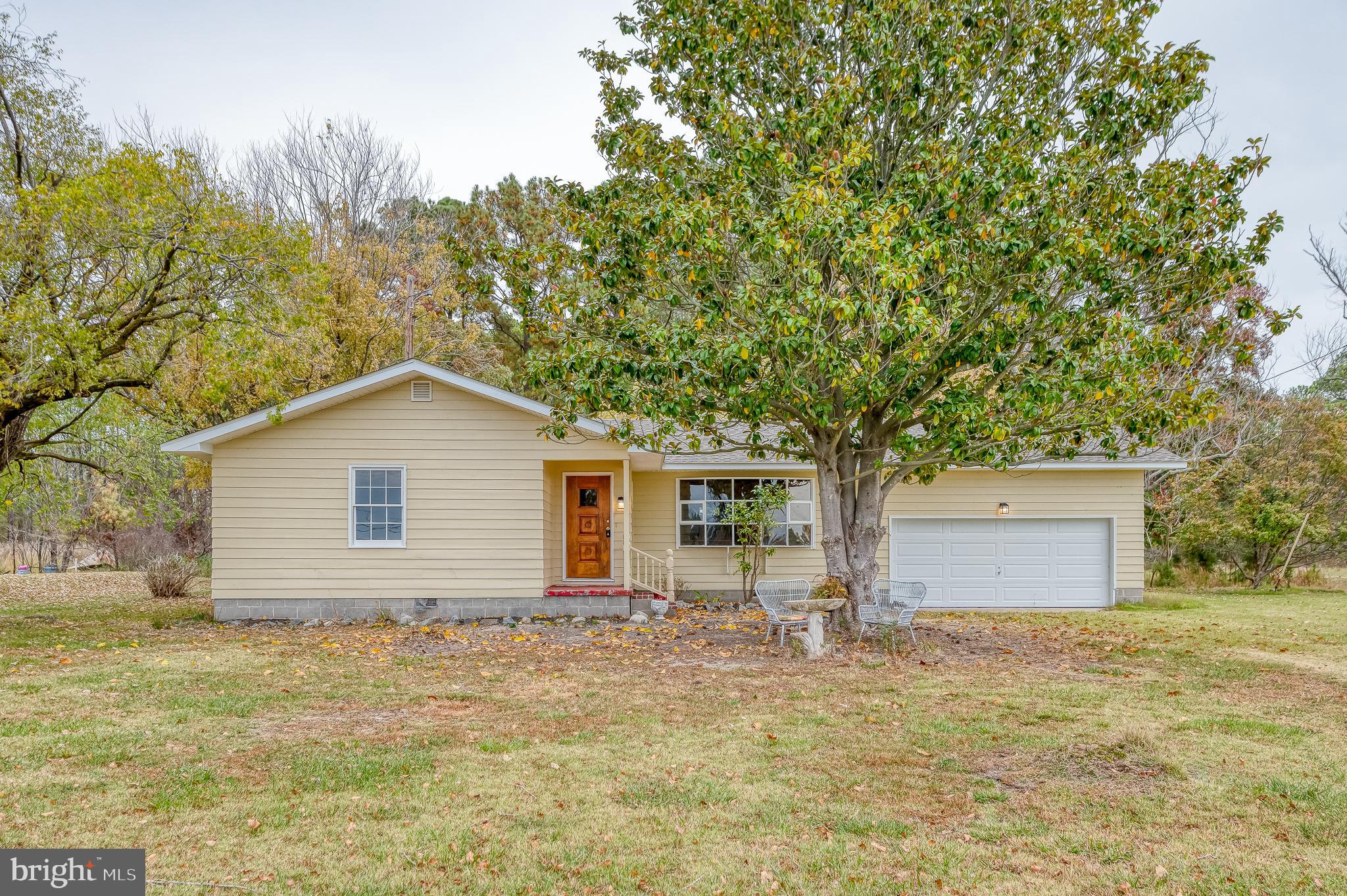 a house that has a tree in front of it