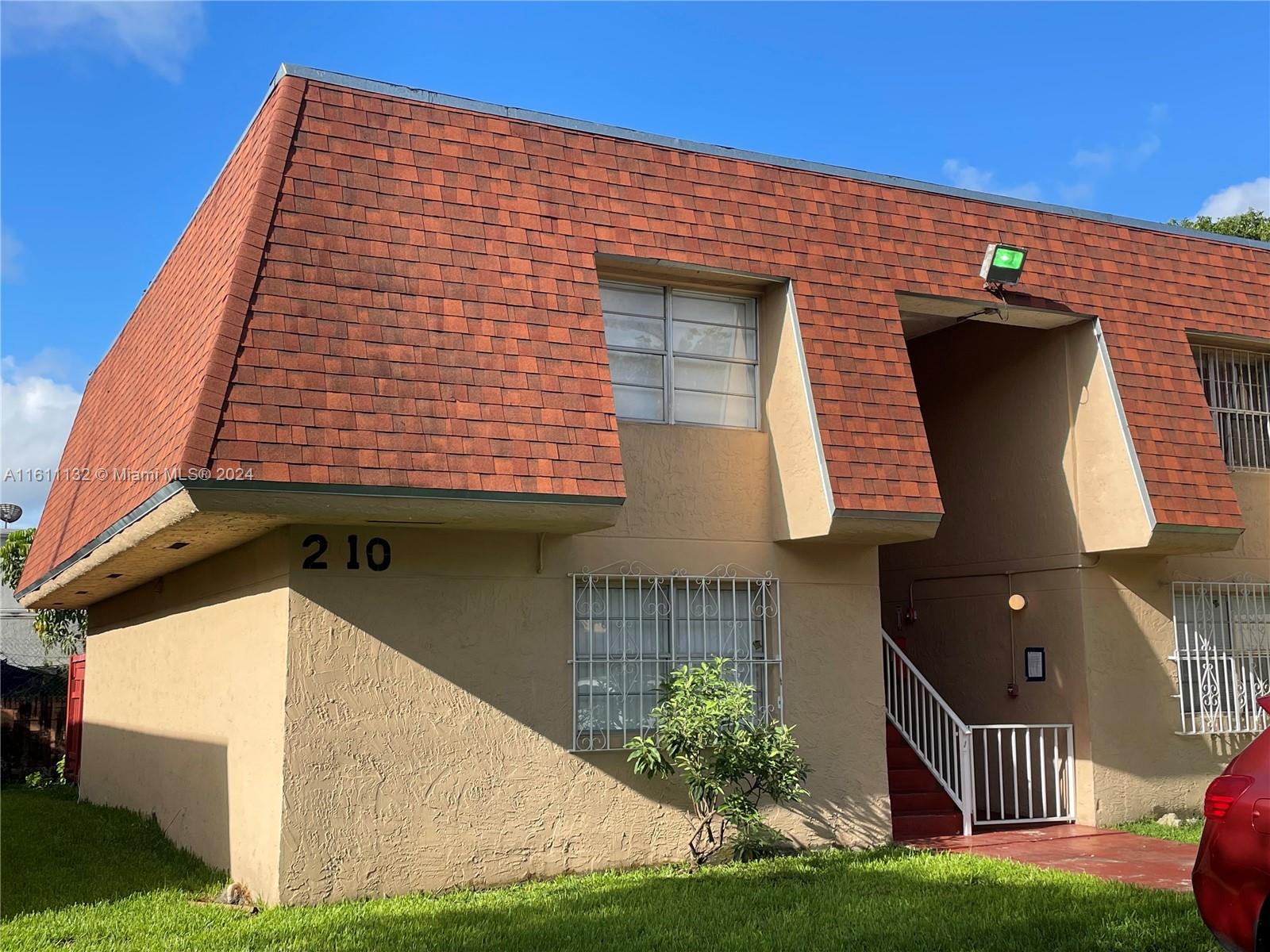 a front view of a house