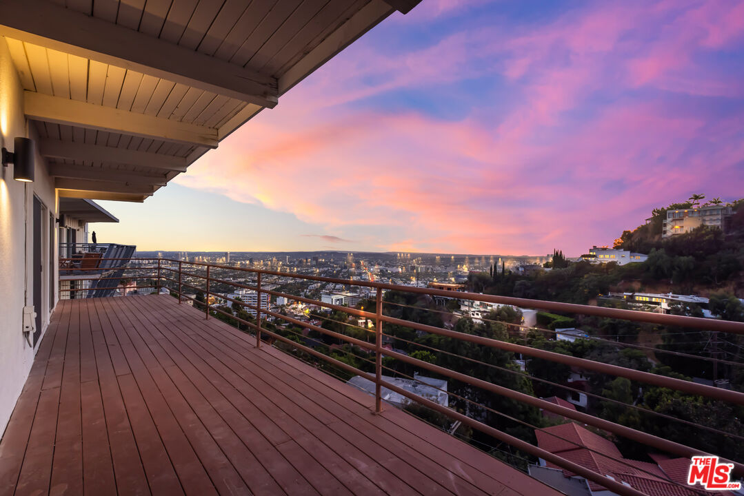 a view of city from balcony