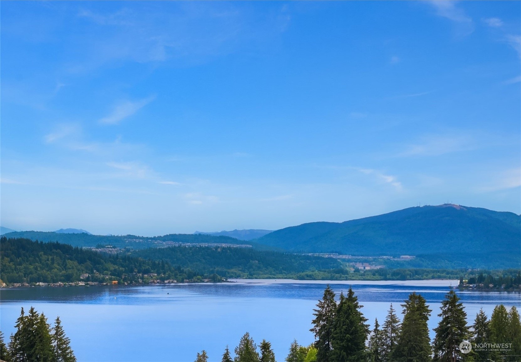 a view of lake and mountain view