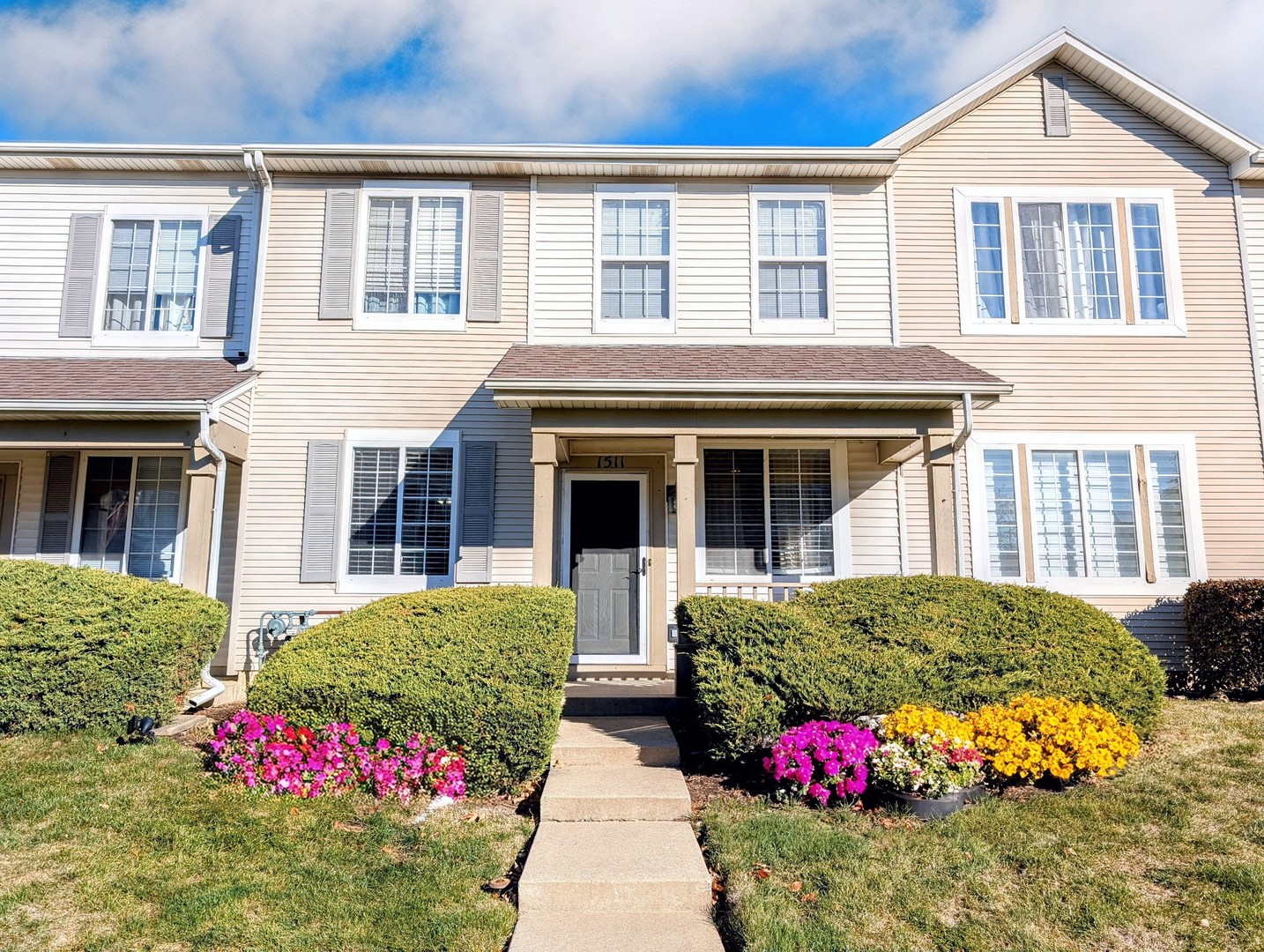 a front view of a house