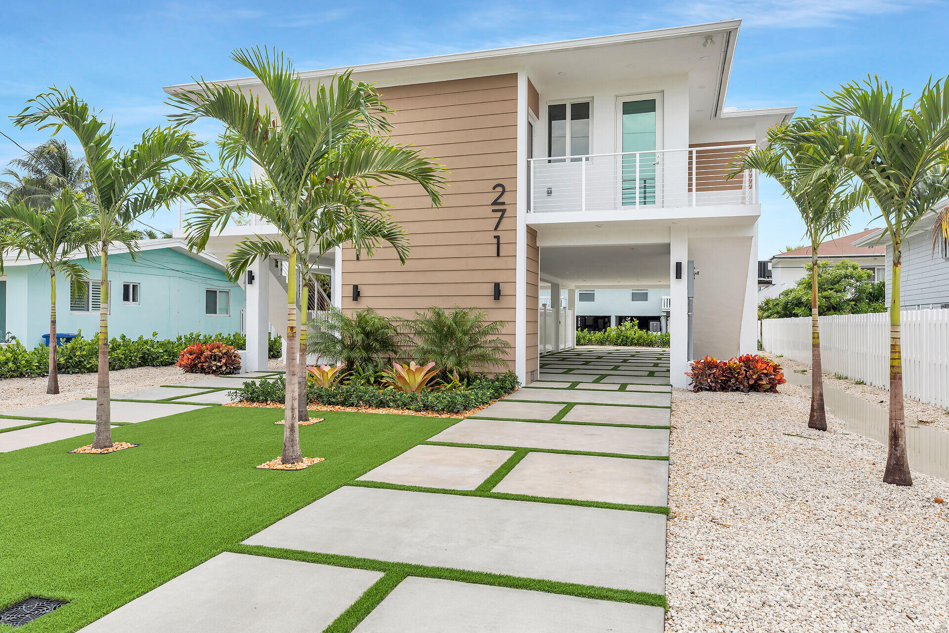 a view of a house with a patio