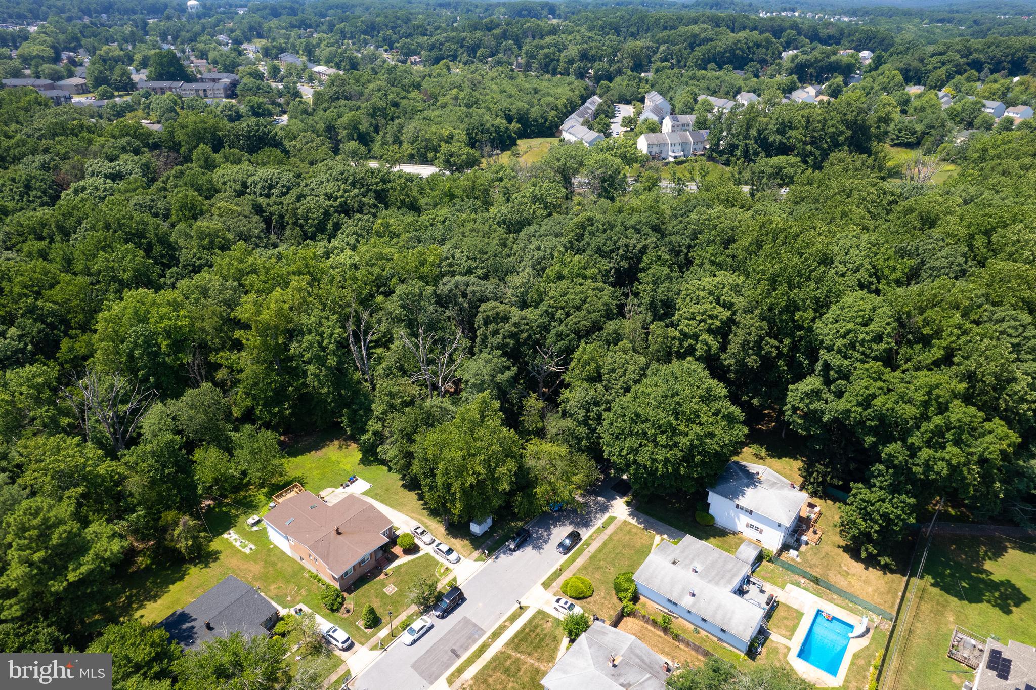 an aerial view of multiple house