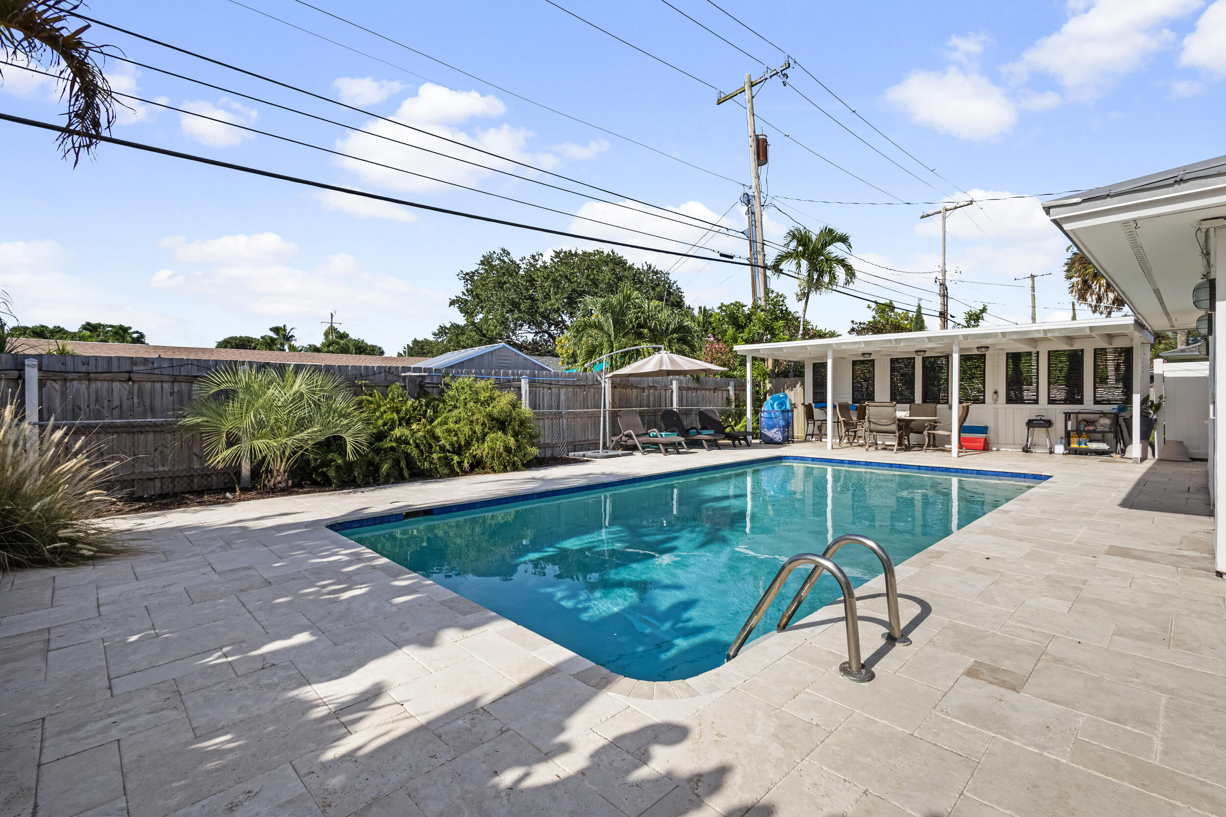 a view of a house with a swimming pool