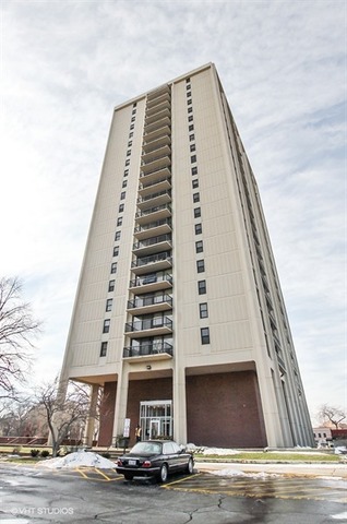 a view of a tall building