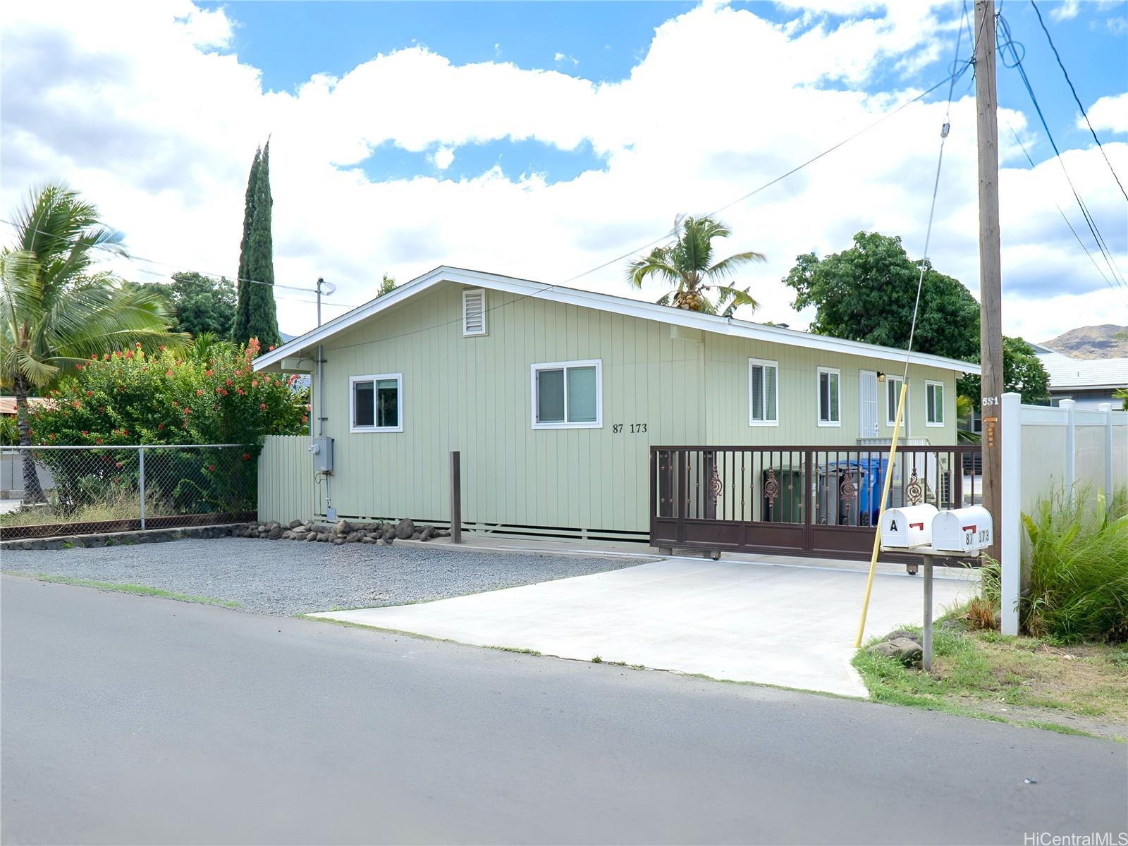 a view of a house with a patio