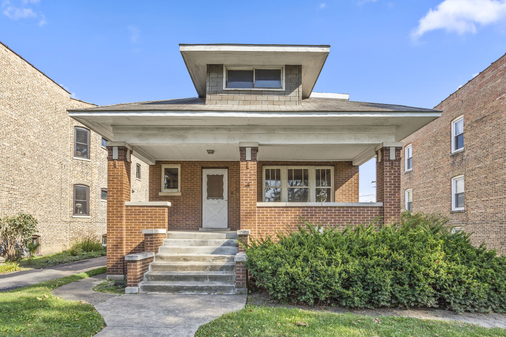 a front view of a house