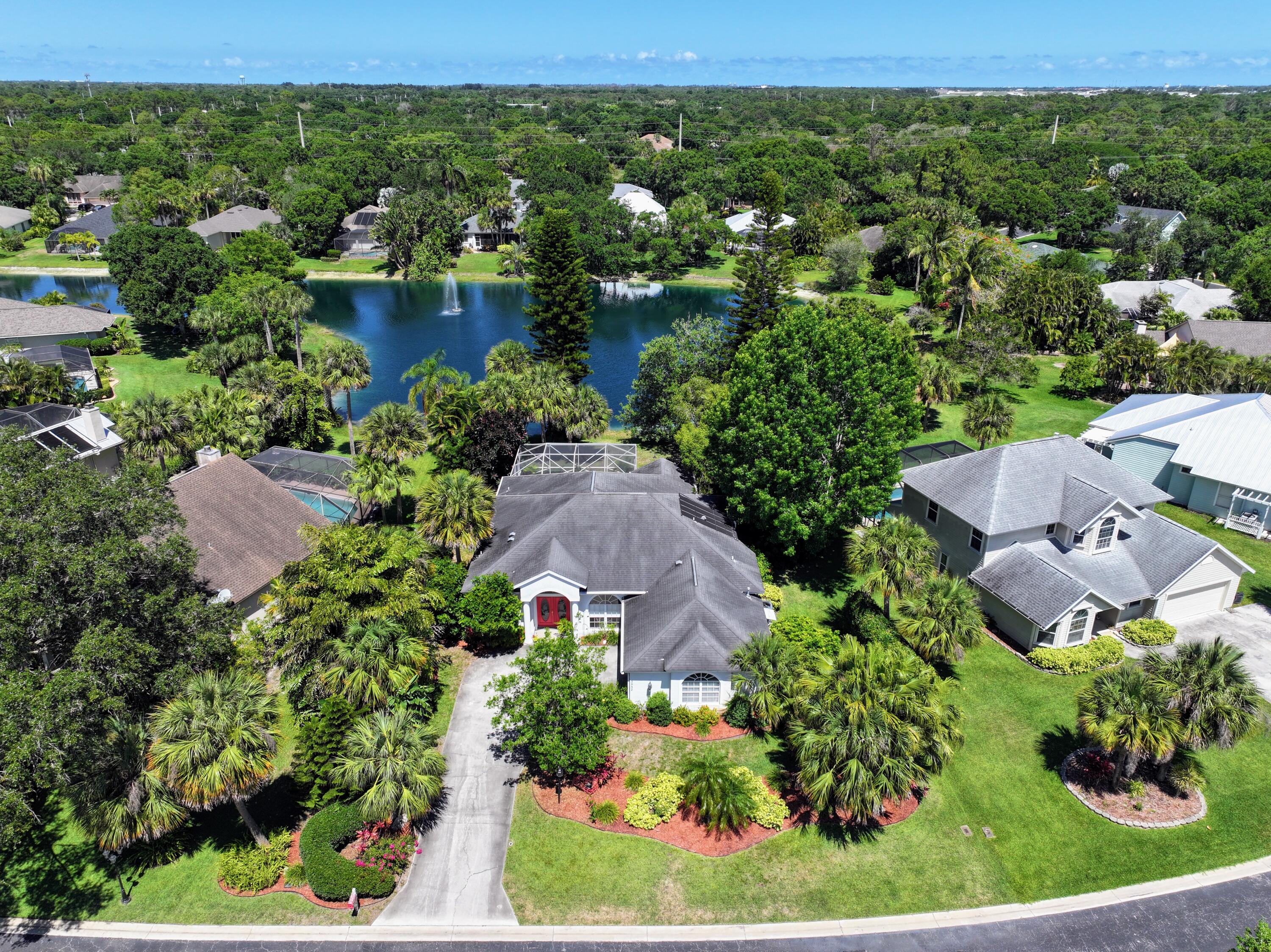 an aerial view of multiple house