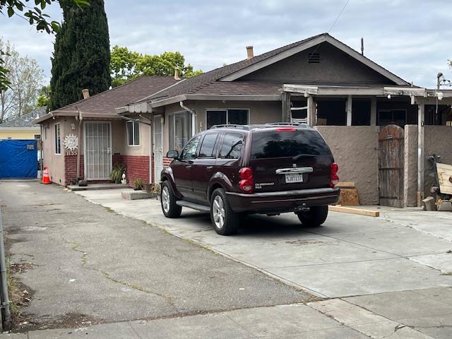 a car parked in front of house