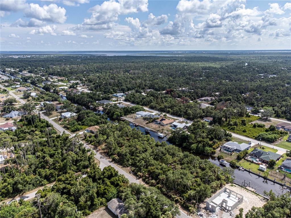 an aerial view of multiple house