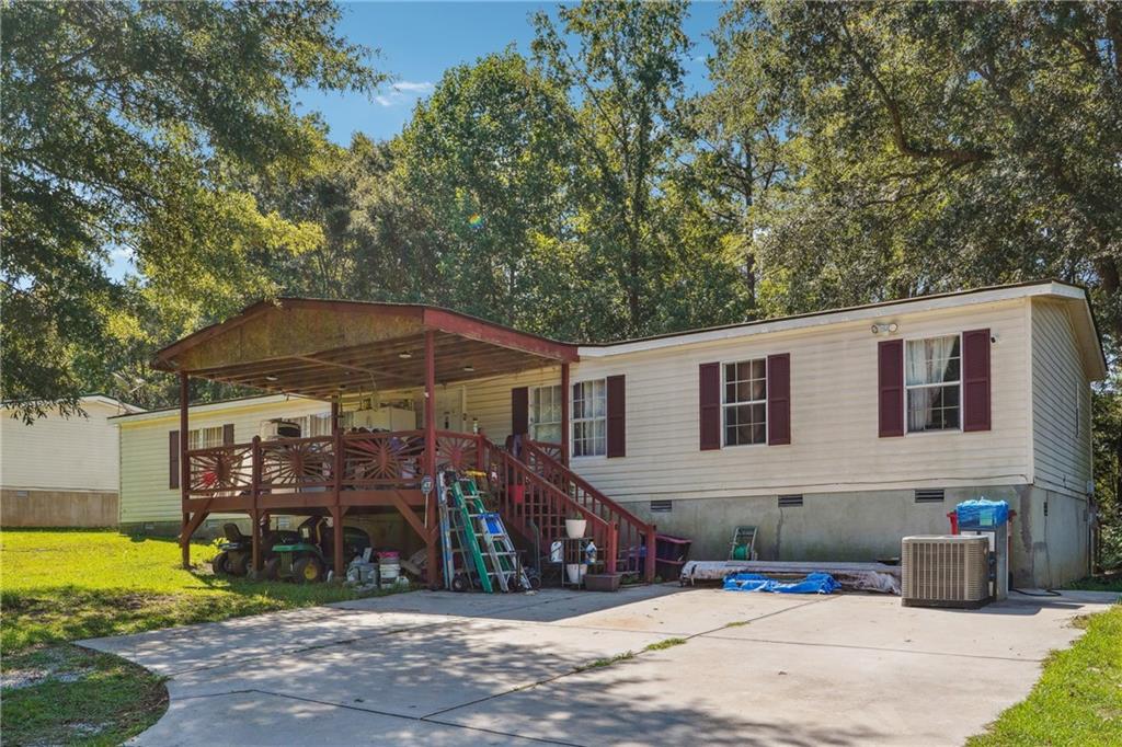 a view of a house with a patio