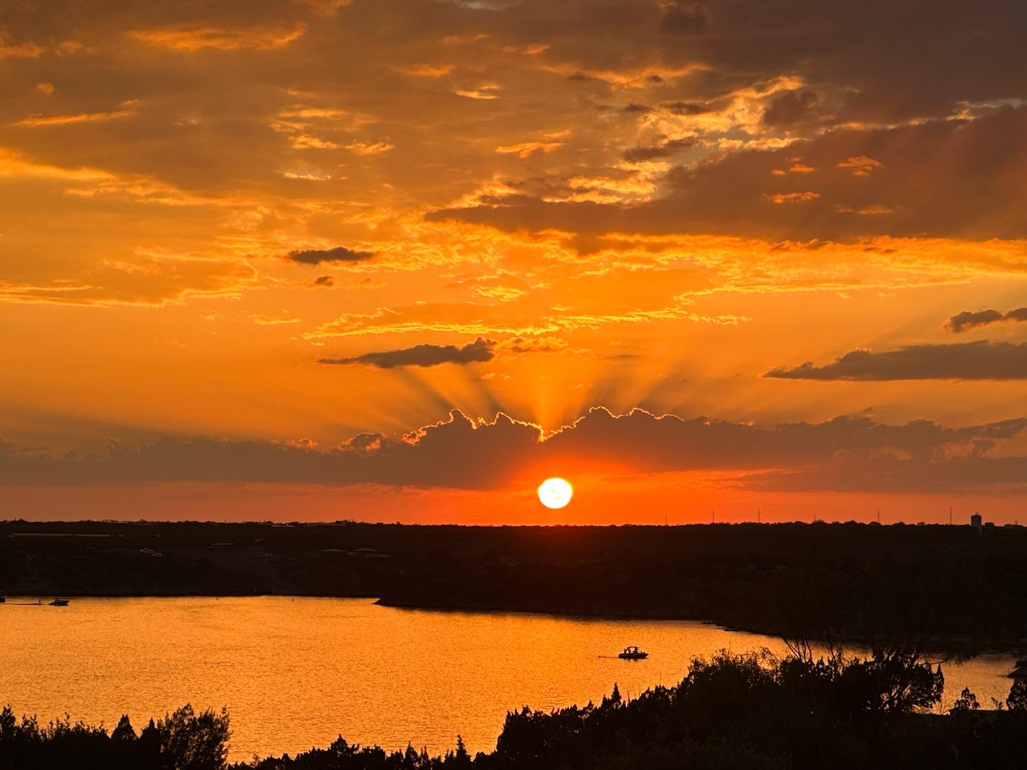 a view of sunset