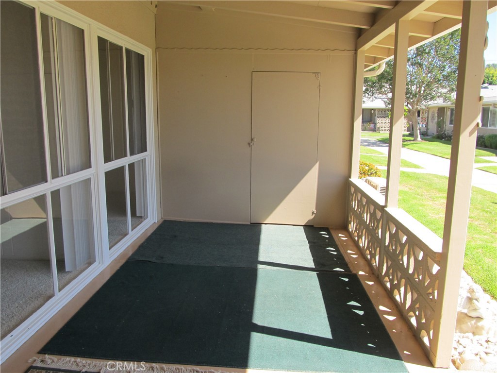 a view of a balcony