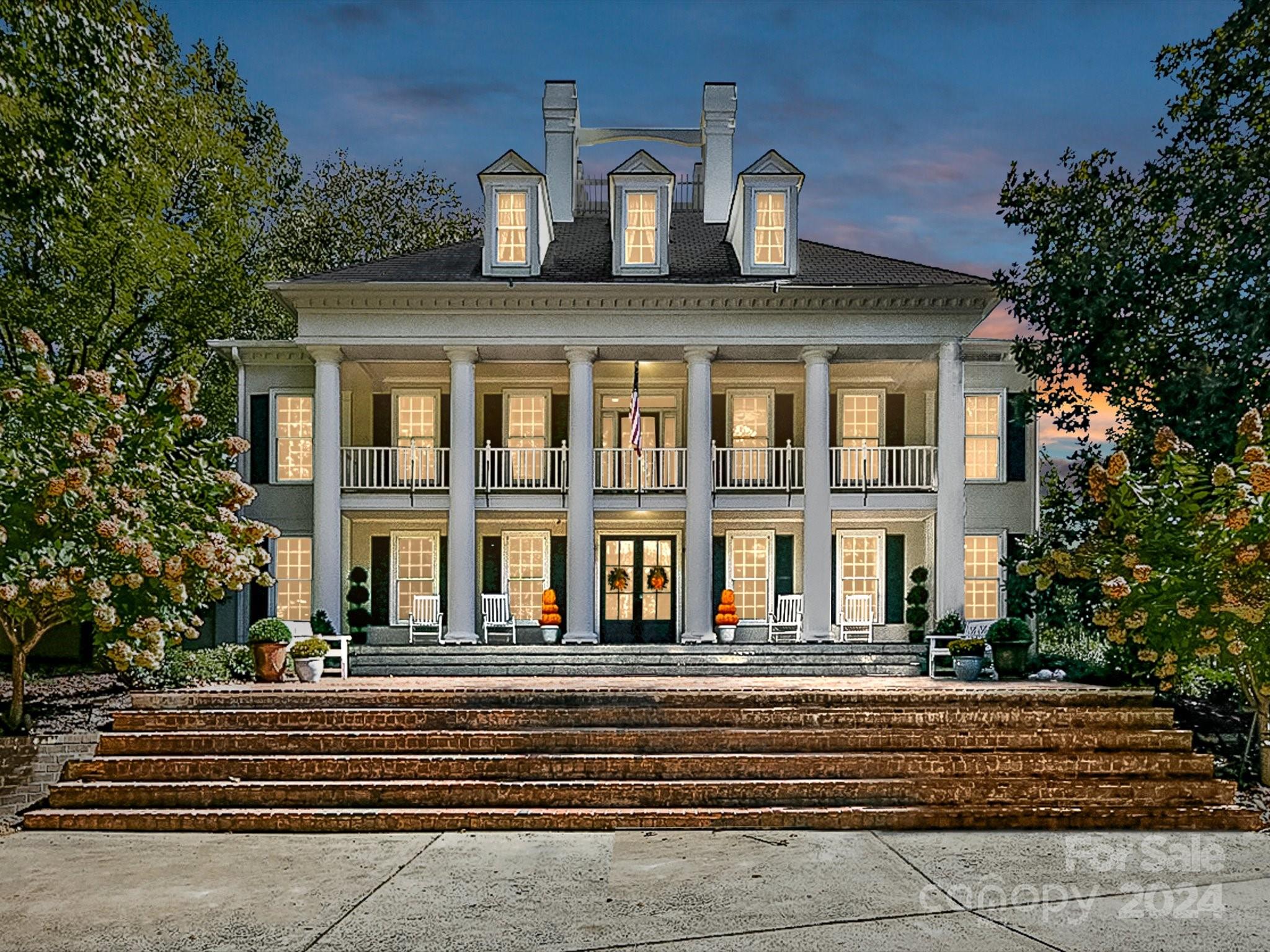 a front view of a house