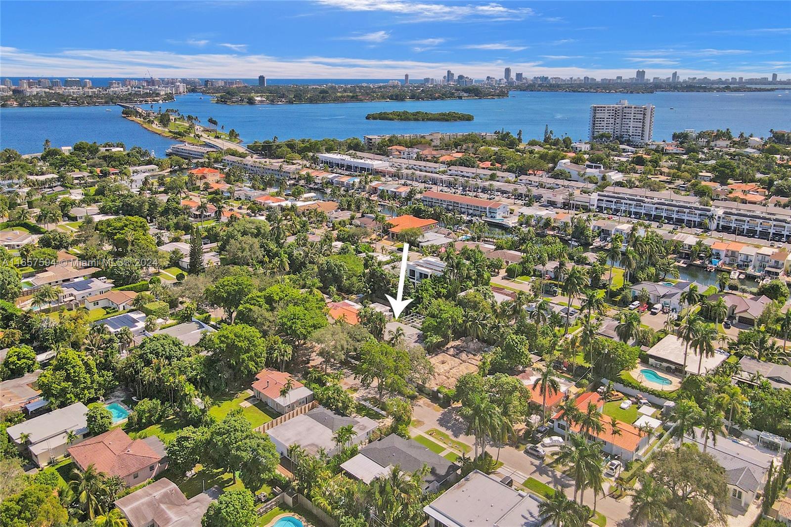 an aerial view of multiple house