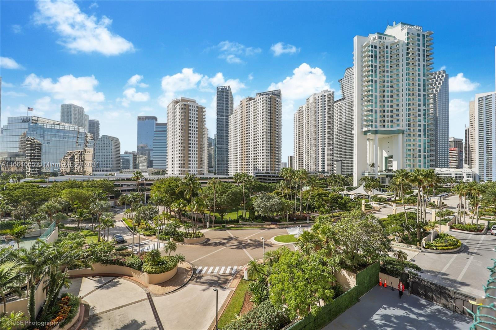 a view of a city with tall buildings