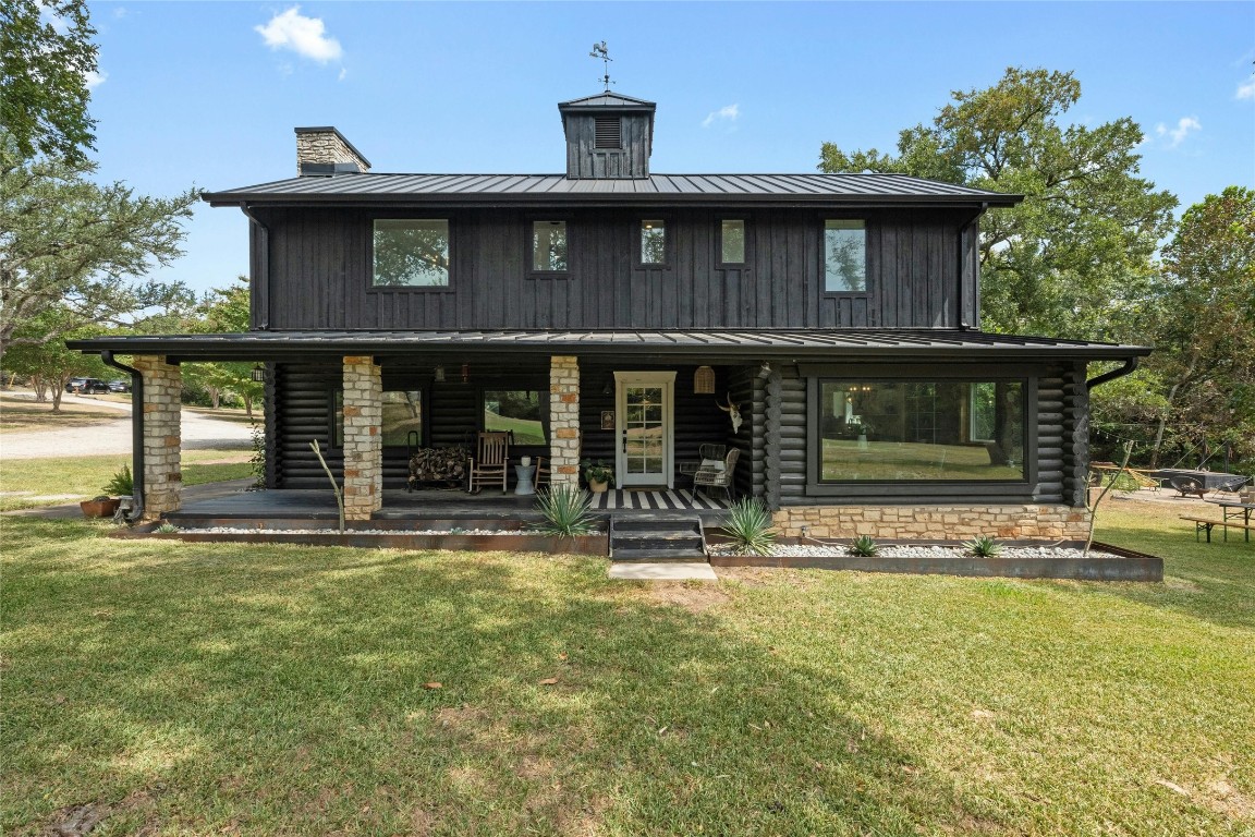 a house view with a garden space