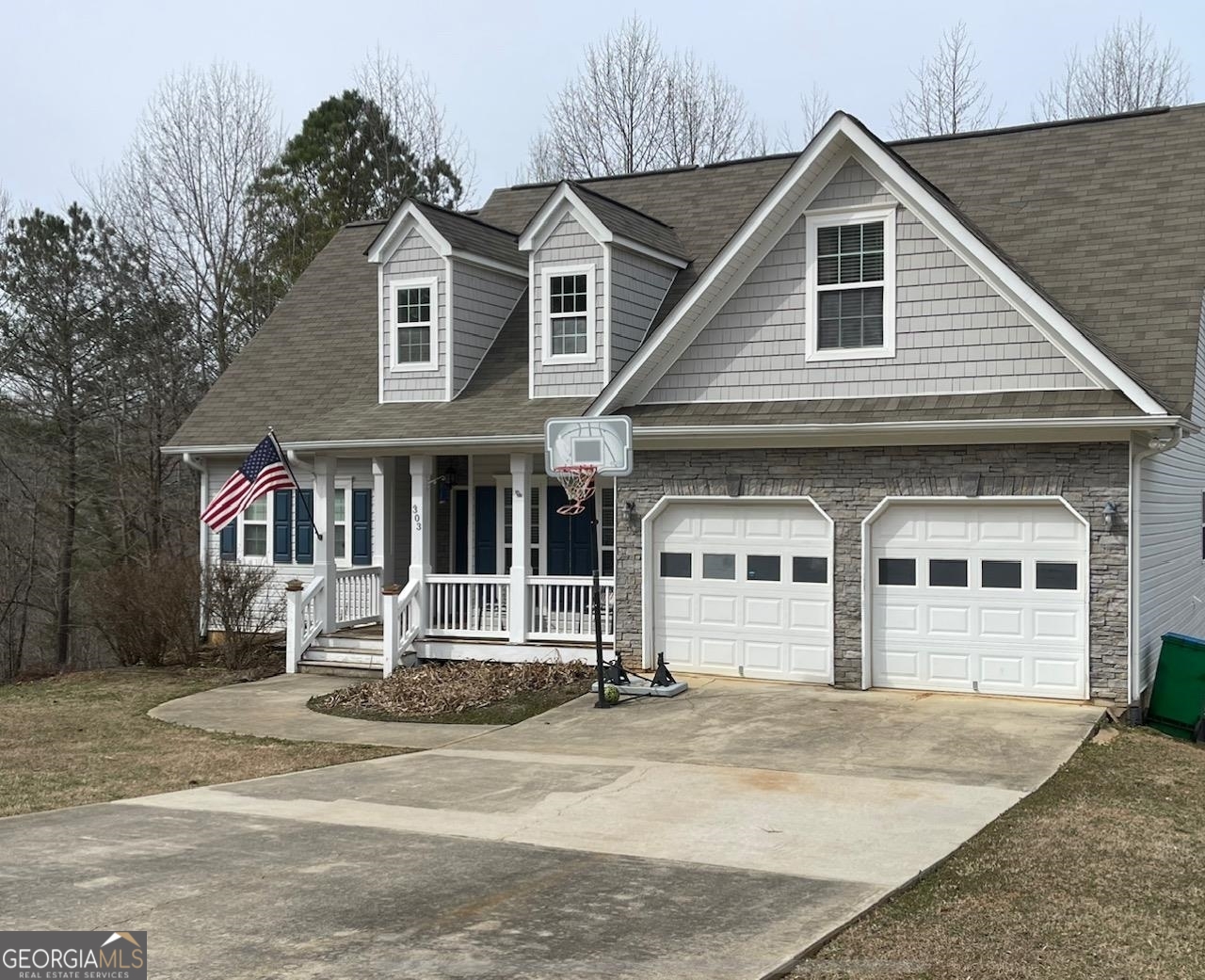 a front view of a house