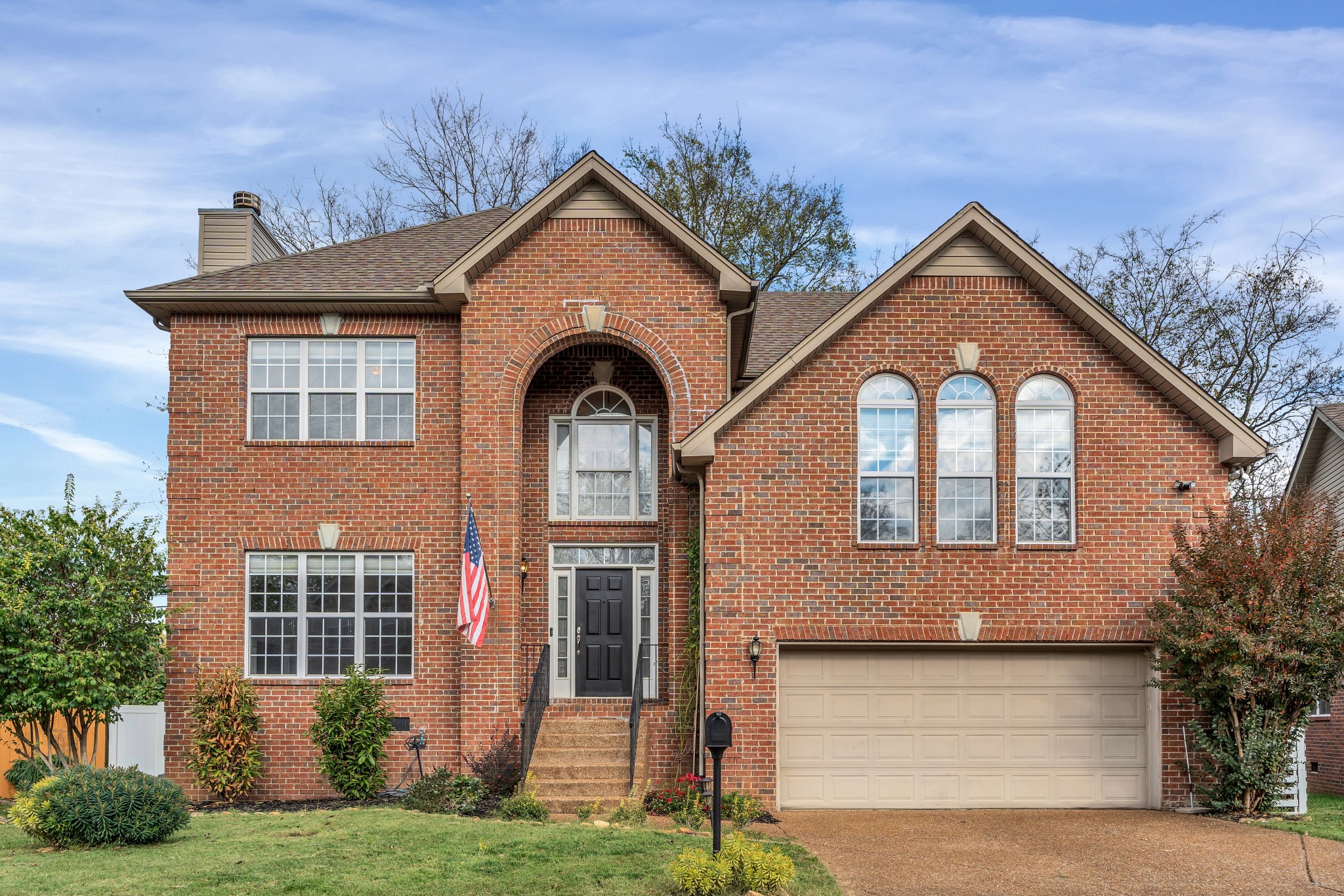 a front view of a house