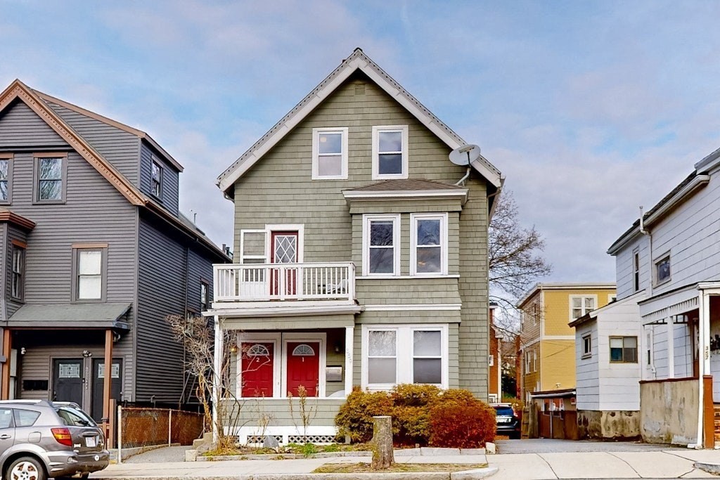 a front view of an apartment