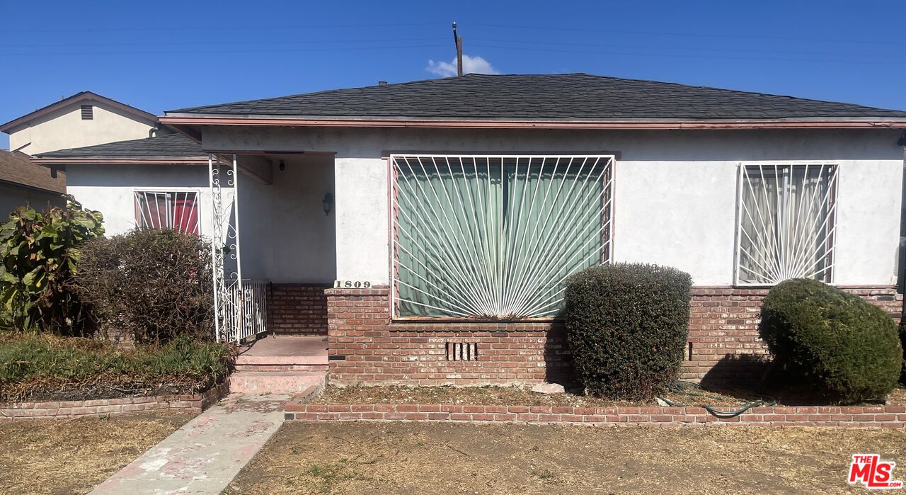 a front view of a house