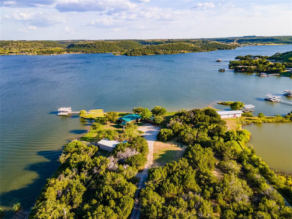 a view of a lake with houses