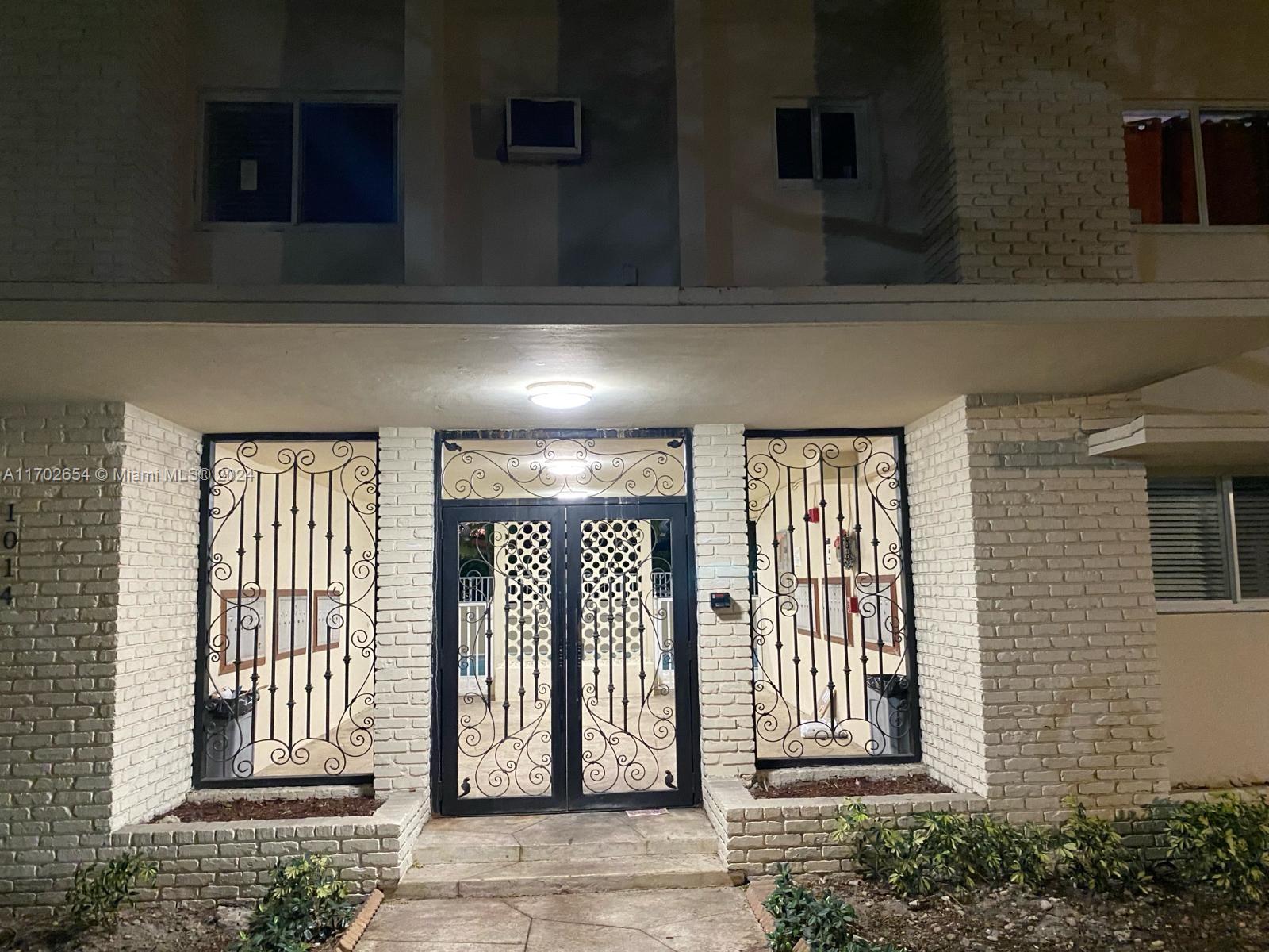 a view of front door of house