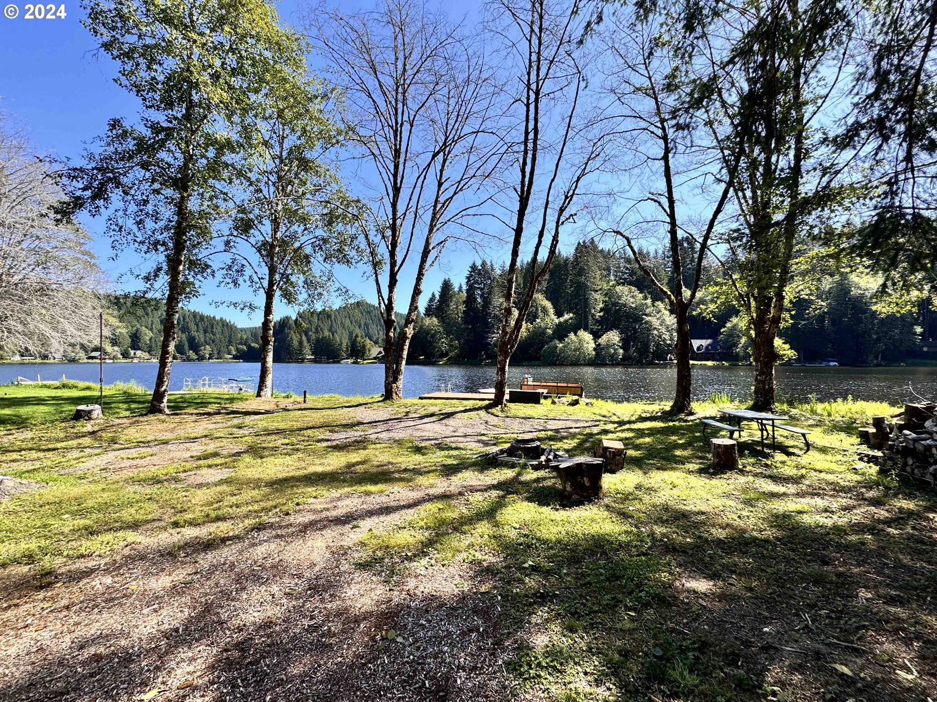 a view of swimming pool with trees