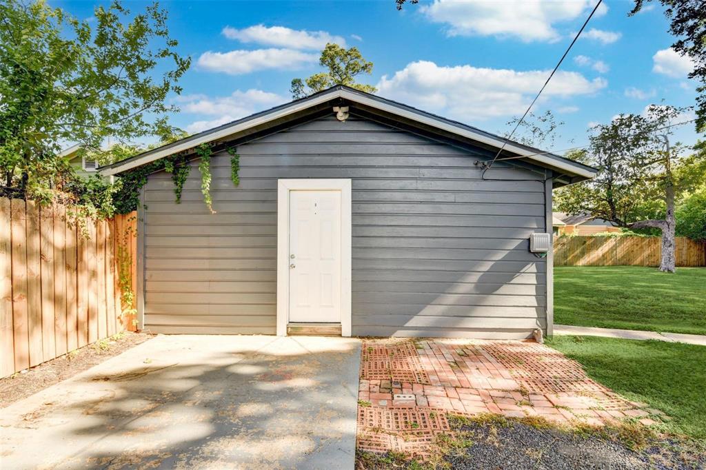 a backyard of a house